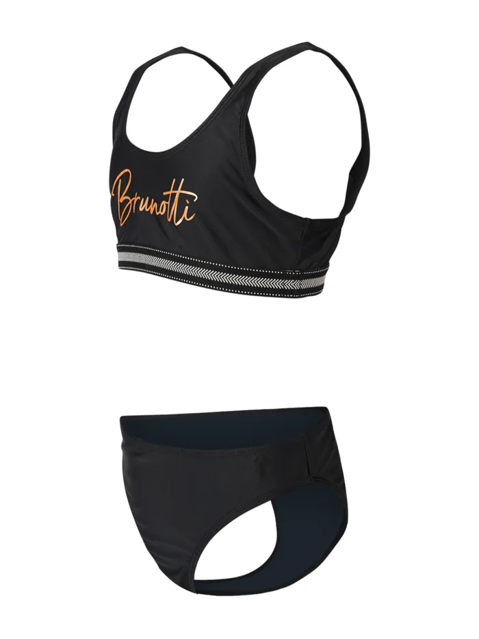 Brunotti Bikinis Kids Mya Girls Sports Bikini Set Black