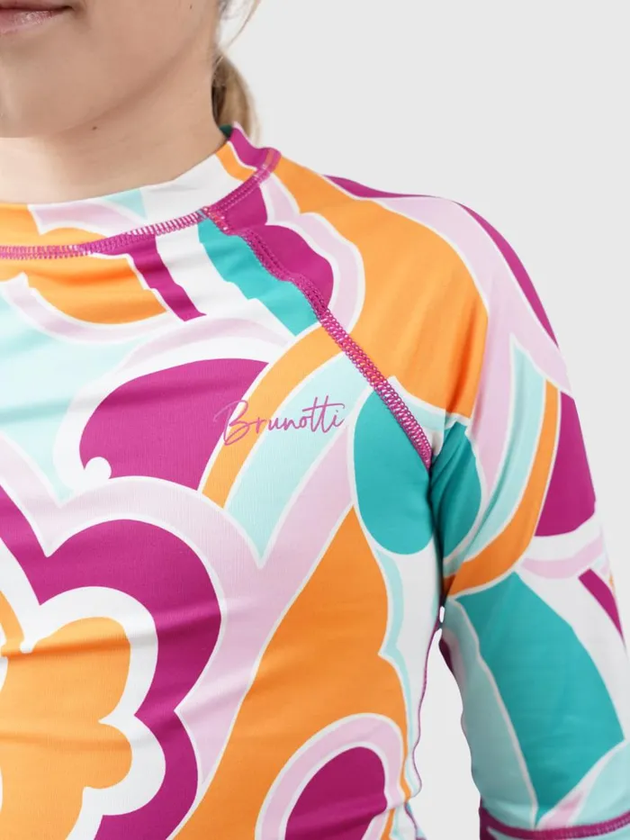 Brunotti Rashguards Girls KidsWater Sports LineasSwirl Girls Rashguard Multi Color