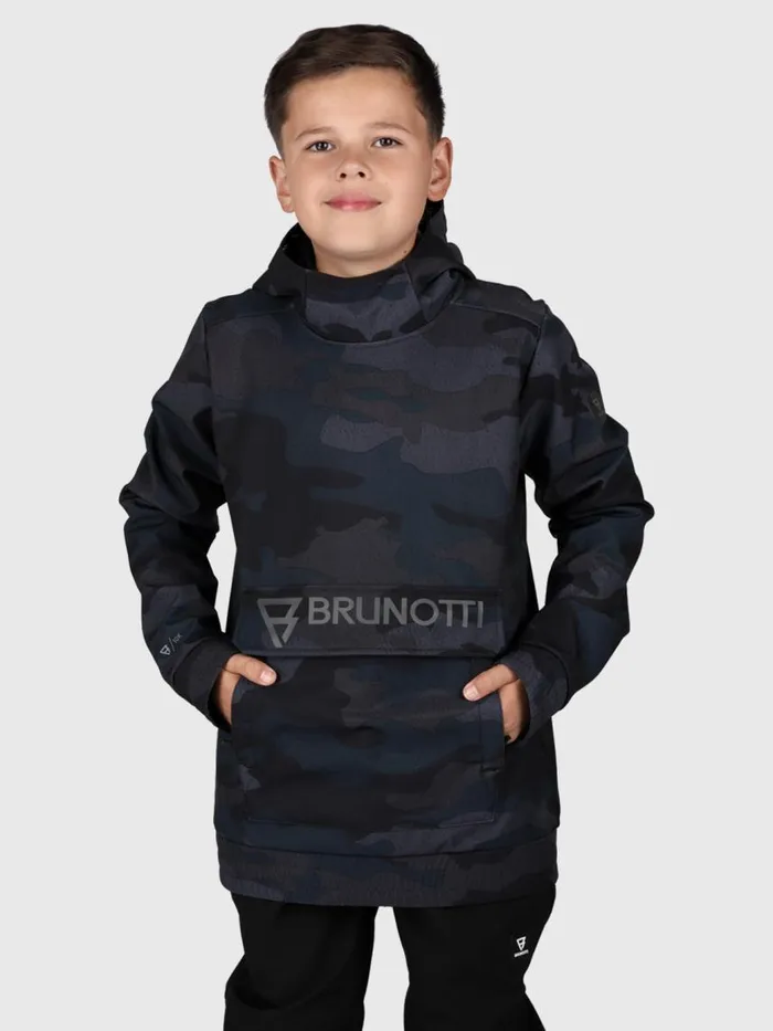 Brunotti Snow Jackets Kids CranemoryAO Boys Anorak Softshell Jacket Camouflage Grey