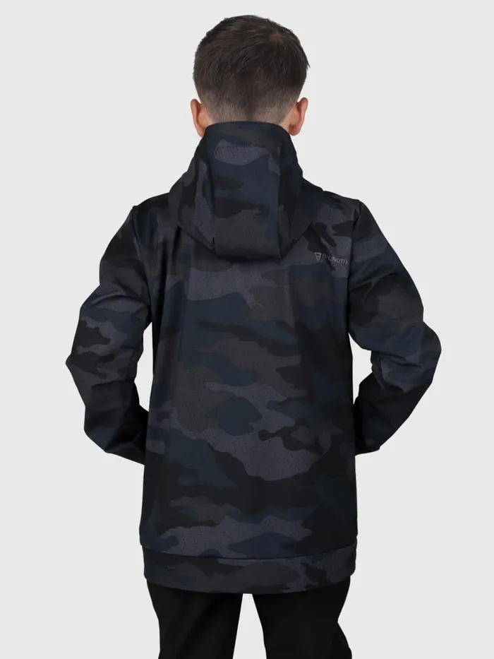 Brunotti Snow Jackets Kids CranemoryAO Boys Anorak Softshell Jacket Camouflage Grey