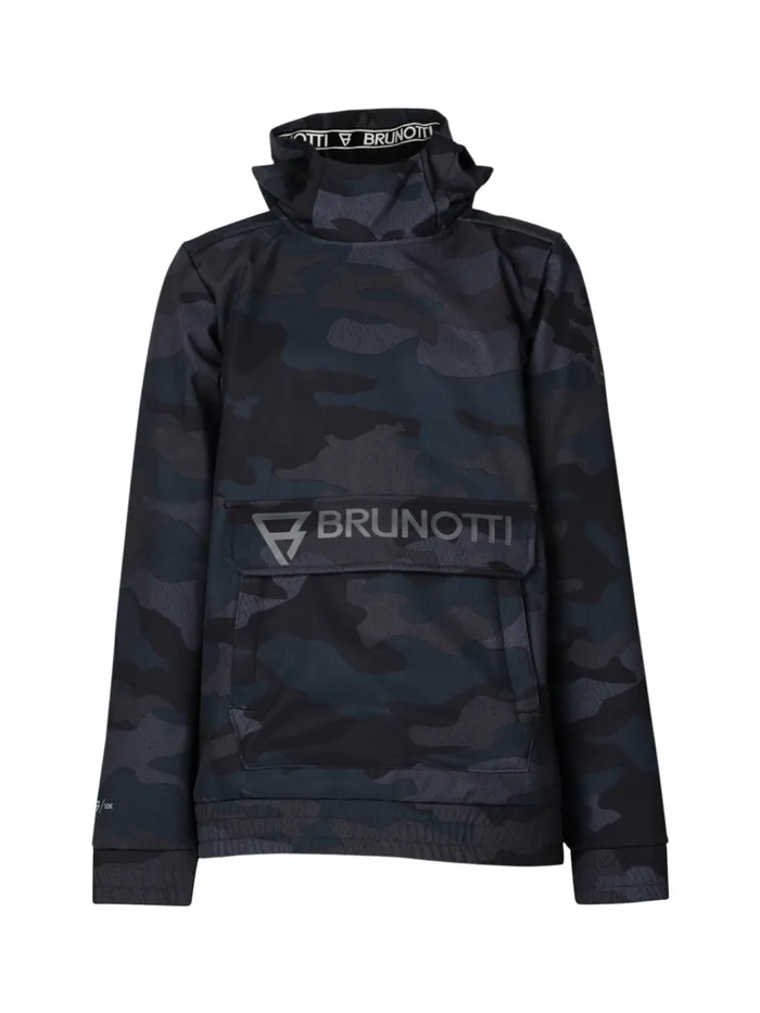 Brunotti Snow Jackets Kids CranemoryAO Boys Anorak Softshell Jacket Camouflage Grey
