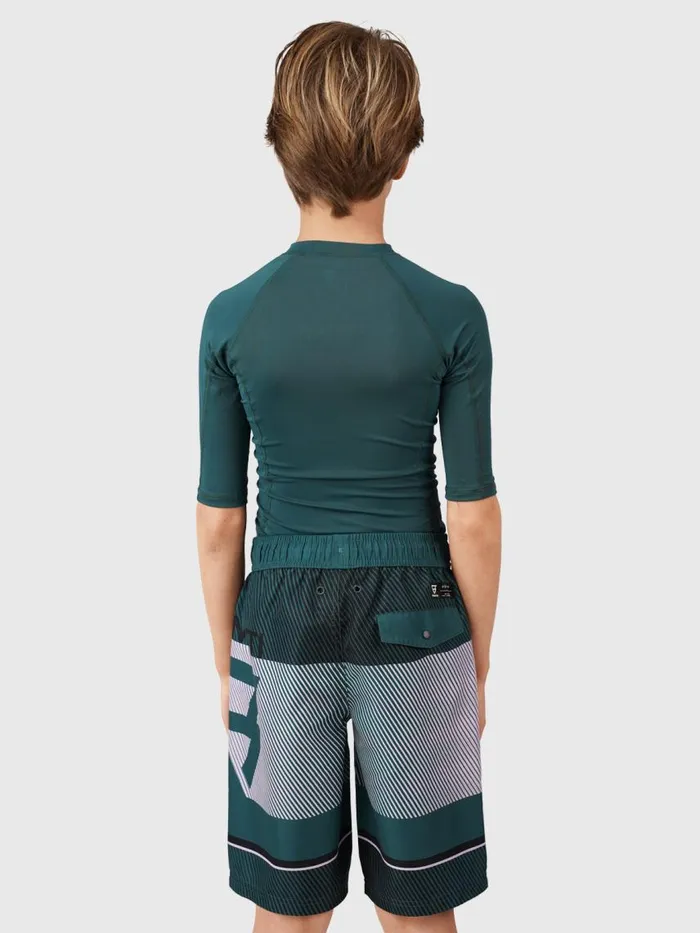 Brunotti UPF50 Rashguards KidsWater Sports Waveguardy Boys Rashguard Green