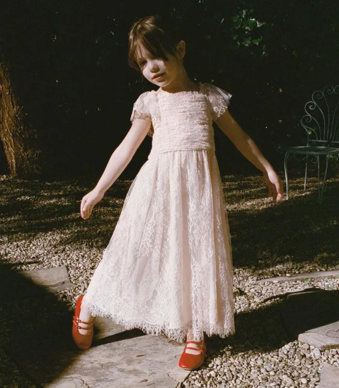 FLOWER DRESS Petunia Pink Lace Shop DEN Kids