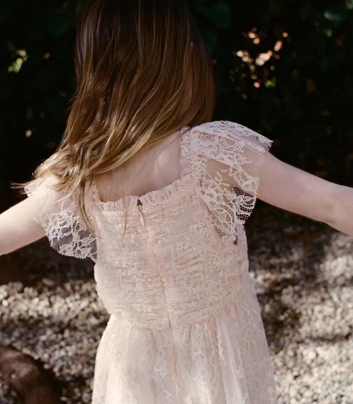 FLOWER DRESS Petunia Pink Lace Shop DEN Kids