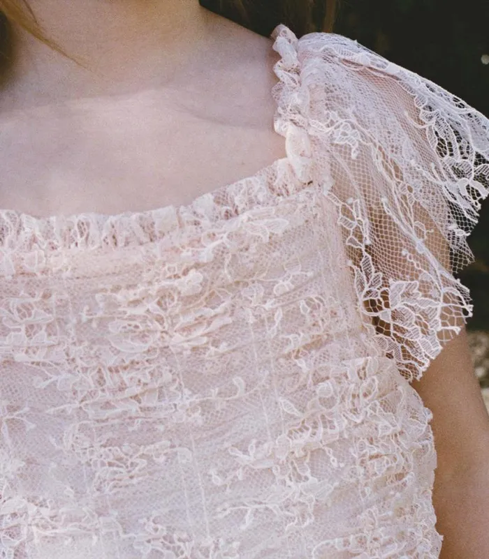 FLOWER DRESS Petunia Pink Lace Shop DEN Kids