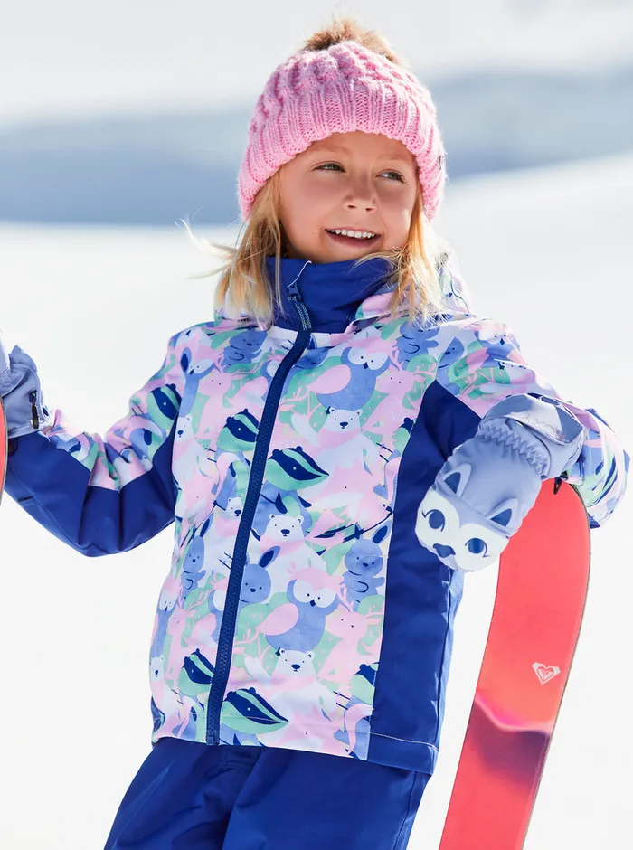 Roxy Snow 27 Snowy Tale Technical Snow Jacket Bright White Mountains Locals 8211 Girls