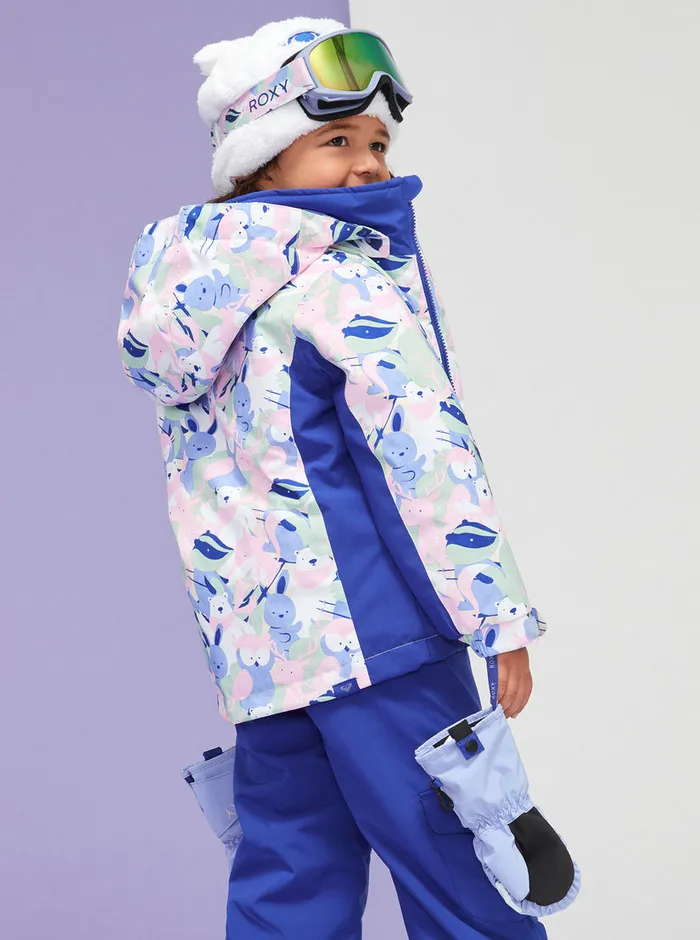 Roxy Snow 27 Snowy Tale Technical Snow Jacket Bright White Mountains Locals 8211 Girls