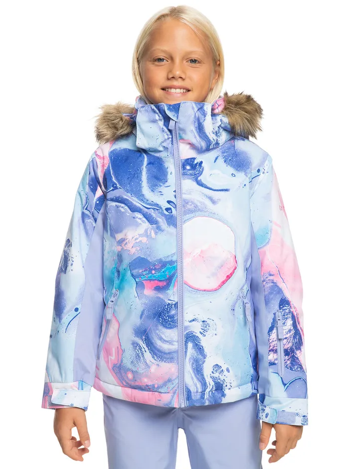 Roxy Snow 416 American Pie Technical Snow Jacket Azure Blue Landscape 8211 Girls