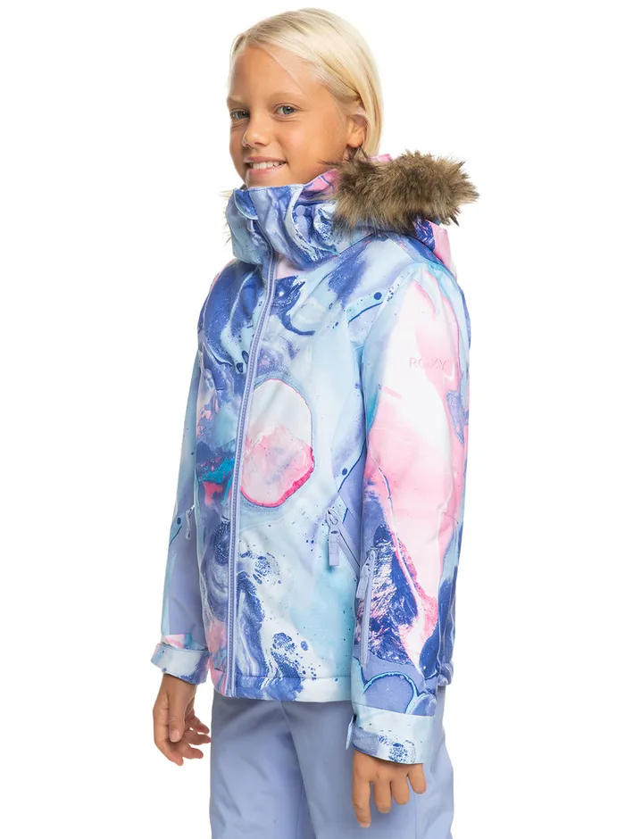 Roxy Snow 416 American Pie Technical Snow Jacket Azure Blue Landscape 8211 Girls