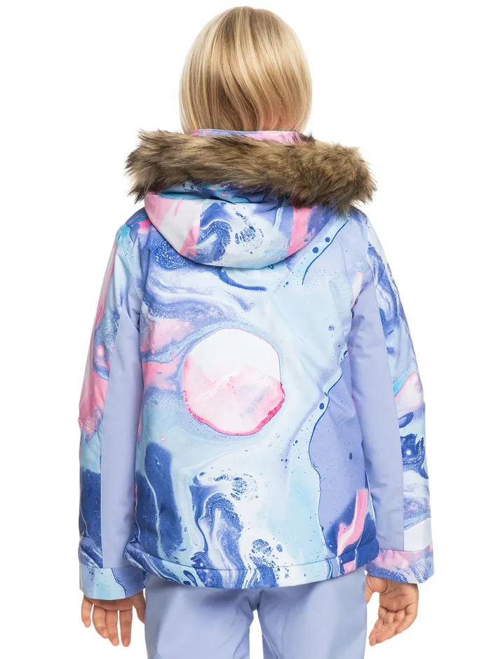 Roxy Snow 416 American Pie Technical Snow Jacket Azure Blue Landscape 8211 Girls