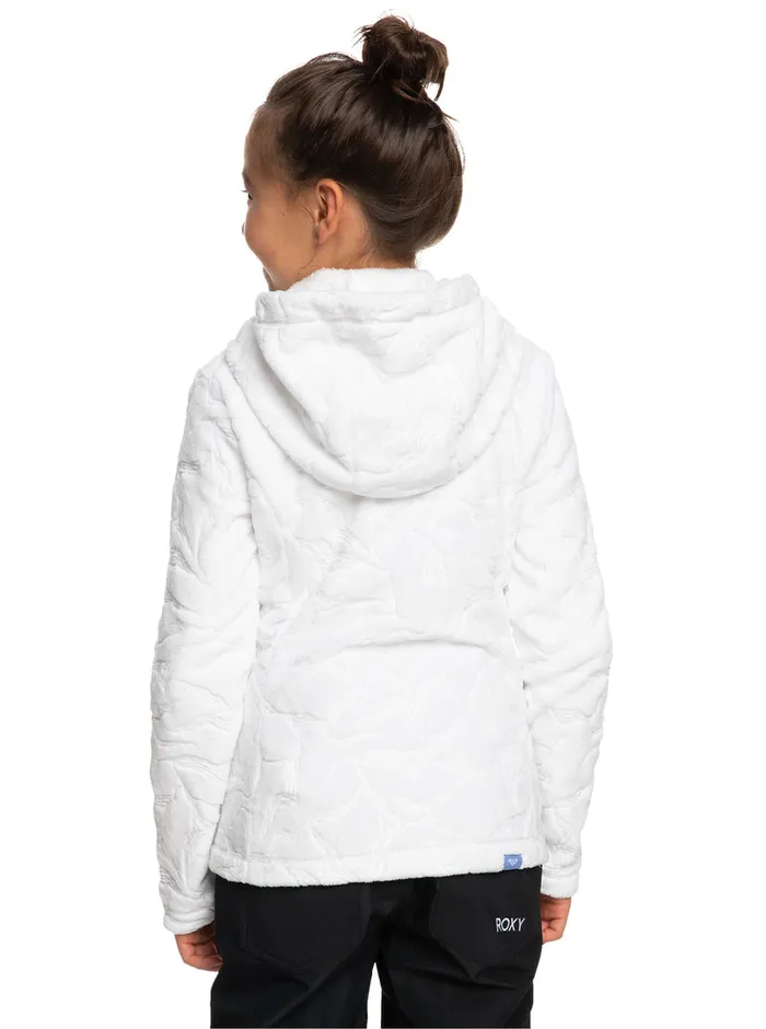 Roxy Snow 416 Igloo Technical Hooded Fleece Bright White 8211 Girls