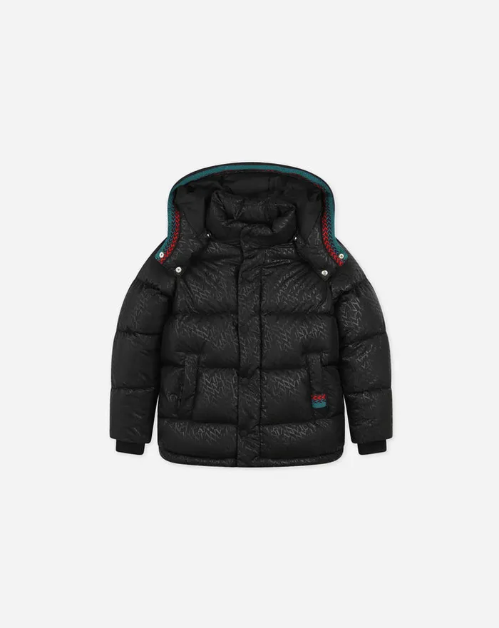 Children Lanvin Boys 4 8211 14 Years Hooded Waterrepellent Parka Black