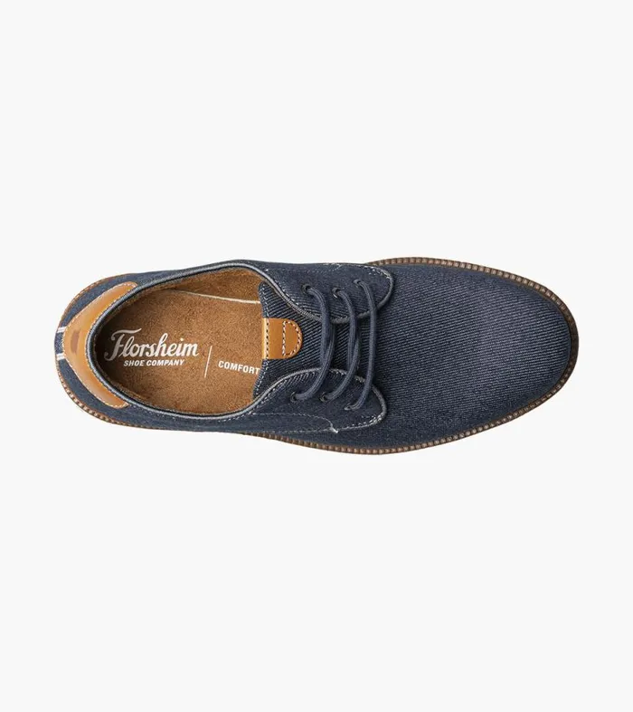 Florsheim Boys Canvas Plain Toe Oxford Navy Kids Kids Dress