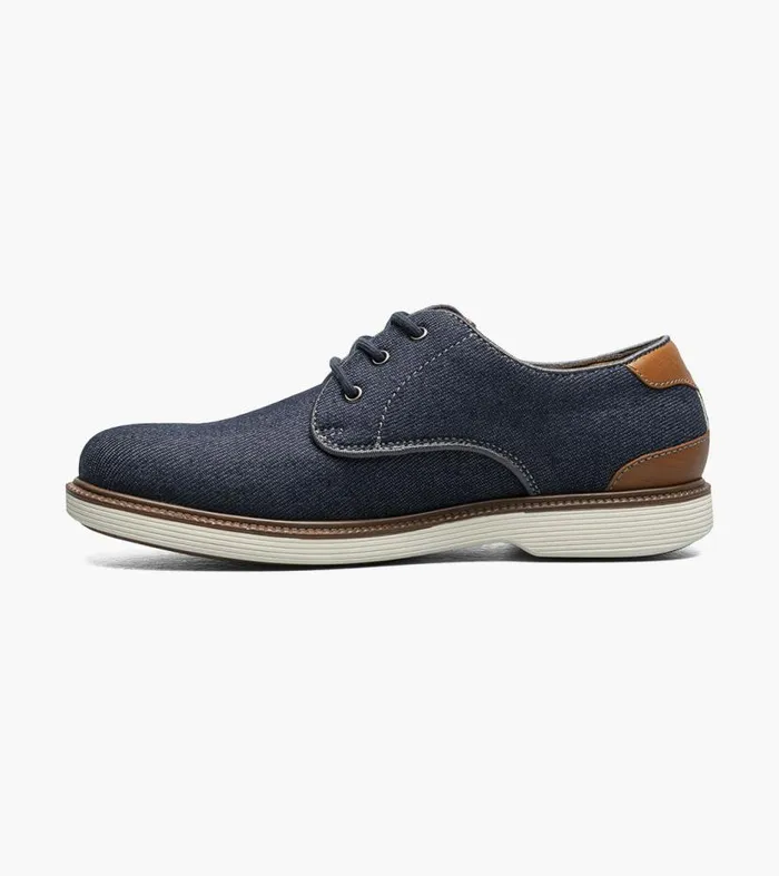 Florsheim Boys Canvas Plain Toe Oxford Navy Kids Kids Dress