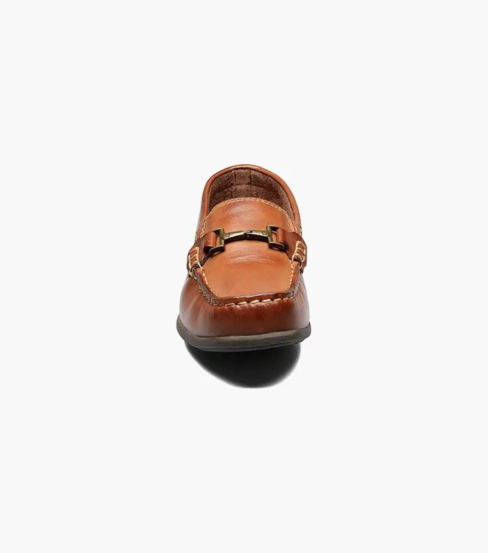 Florsheim Boys Moc Toe Bit Loafer Saddle Tan Kids Kids Dress