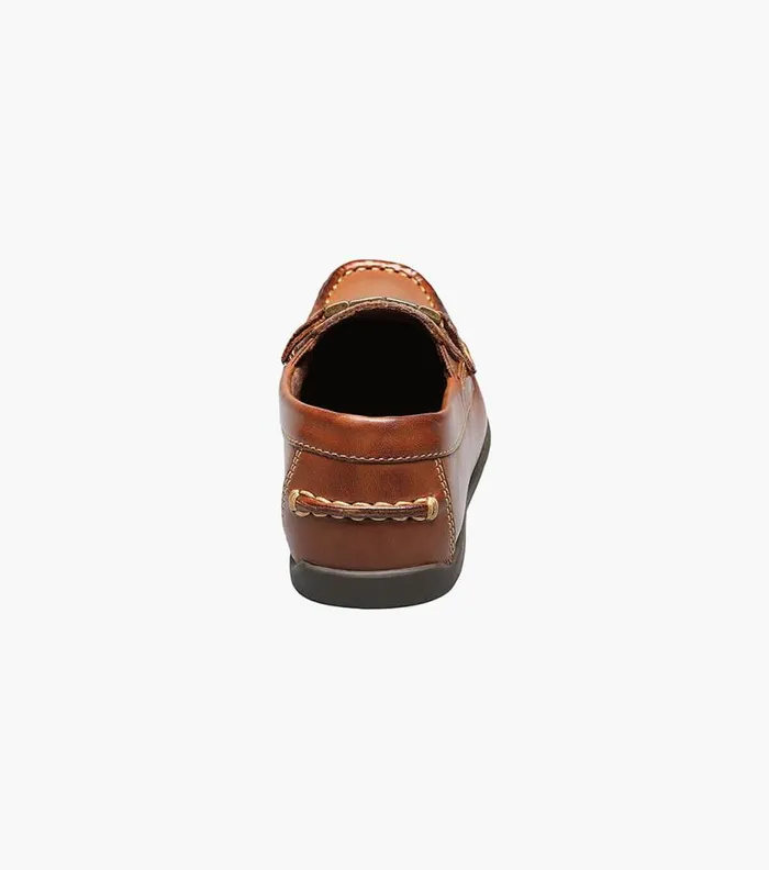 Florsheim Boys Moc Toe Bit Loafer Saddle Tan Kids Kids Dress