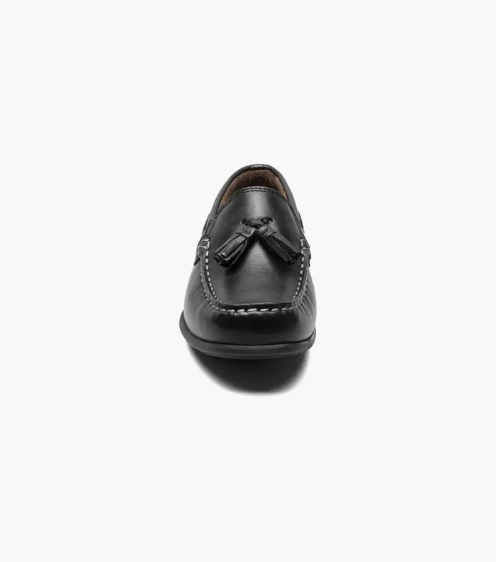 Florsheim Boys Moc Toe Drop Tassel Loafer Black Kids Kids Dress