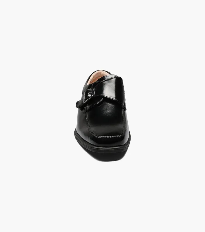 Florsheim Boys Moc Toe Monk Strap Oxford Black Kids Kids Dress