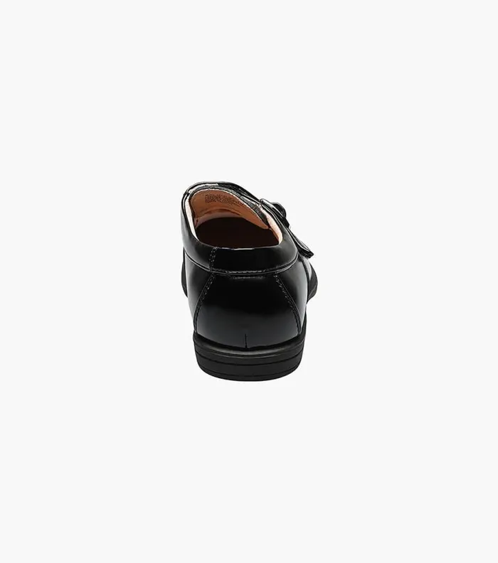 Florsheim Boys Moc Toe Monk Strap Oxford Black Kids Kids Dress