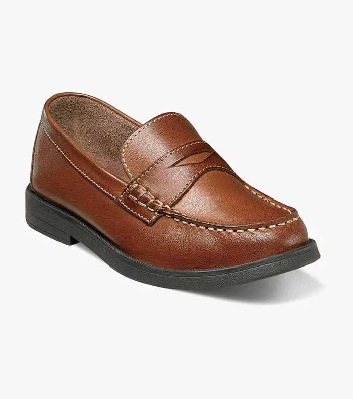 Florsheim Boys Moc Toe Penny Loafer Saddle Tan Kids Kids Dress