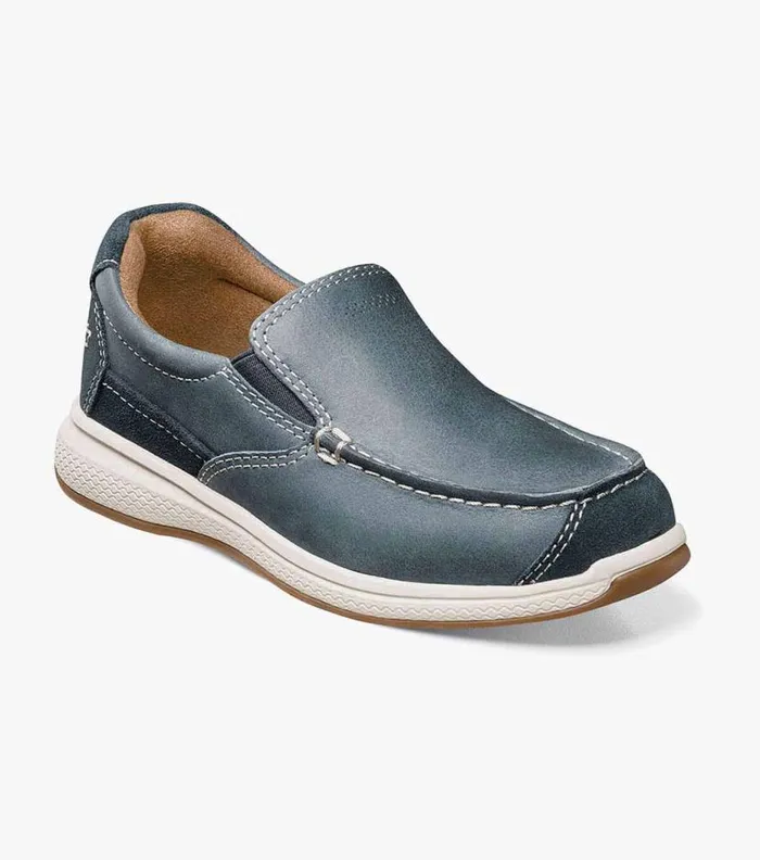 Florsheim Boys Moc Toe Slip On Indigo Kids Kids Casual