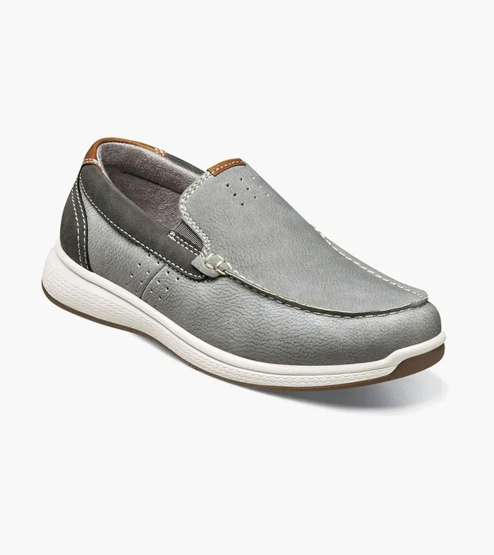 Florsheim Boys Moc Toe Slip On Sneaker Gray Kids Kids Casual