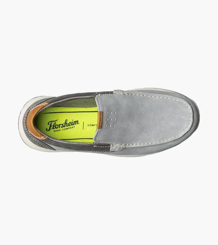 Florsheim Boys Moc Toe Slip On Sneaker Gray Kids Kids Casual