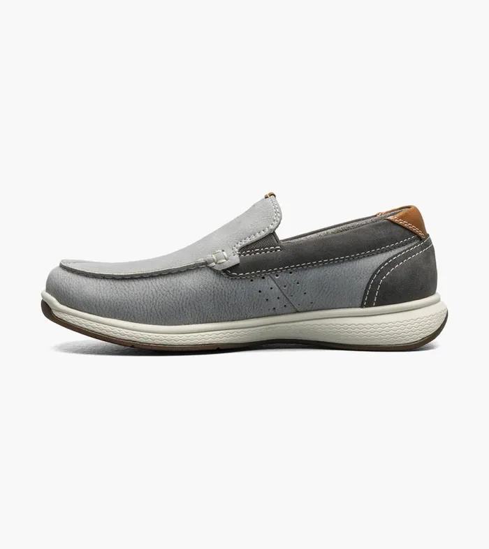 Florsheim Boys Moc Toe Slip On Sneaker Gray Kids Kids Casual