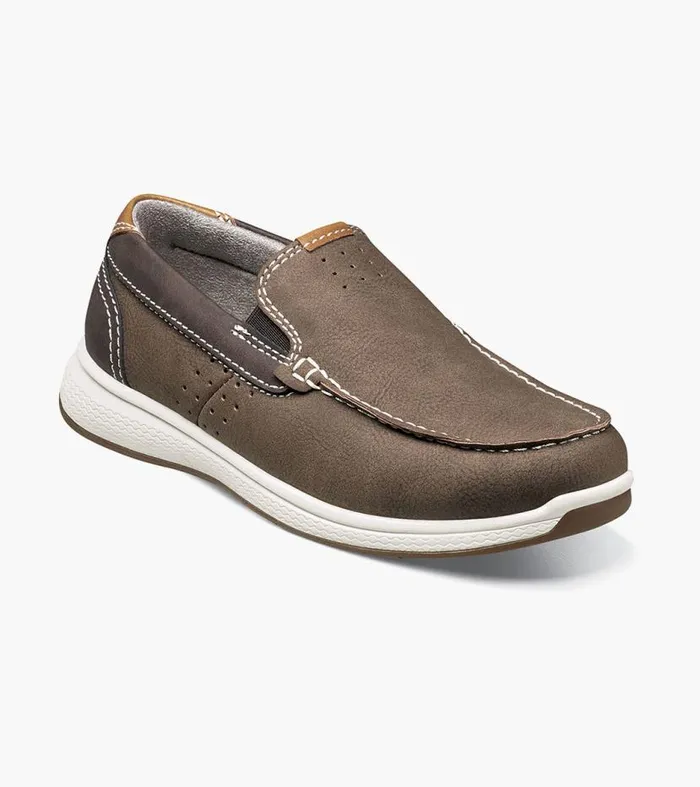 Florsheim Boys Moc Toe Slip On Sneaker Mushroom Kids Kids Casual