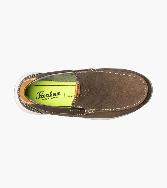 Florsheim Boys Moc Toe Slip On Sneaker Mushroom Kids Kids Casual
