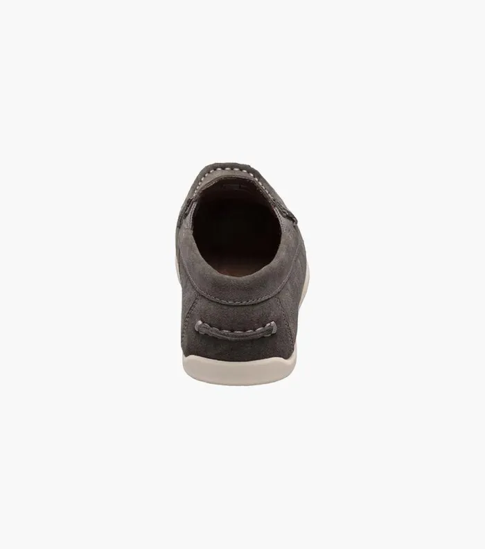 Florsheim Boys Moc Toe Strap Loafer Gray Suede Kids Kids Casual