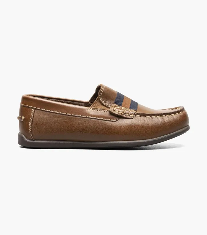 Florsheim Boys Moc Toe Strap Loafer Saddle Tan Kids Kids Casual