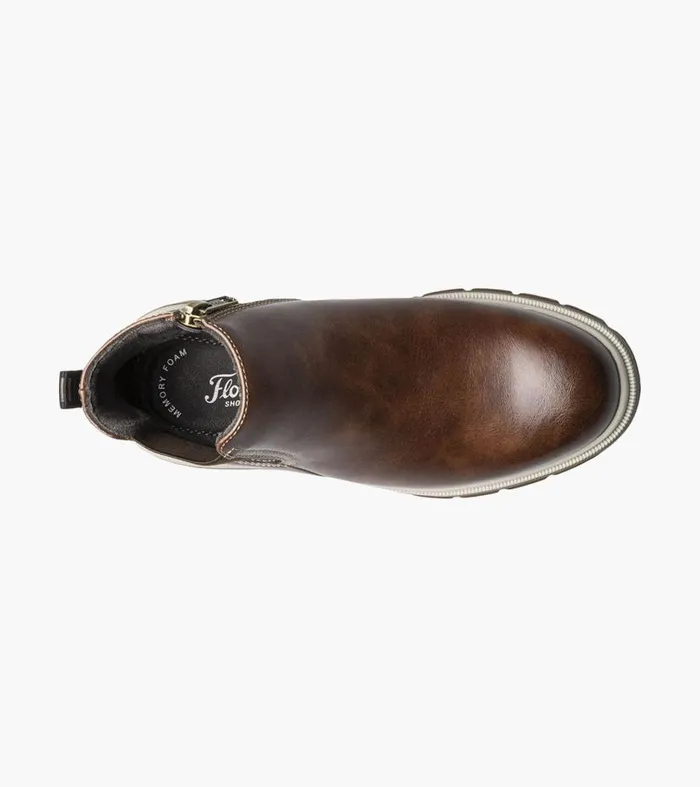 Florsheim Boys Plain Toe Gore Boot Chestnut Kids Kids Casual