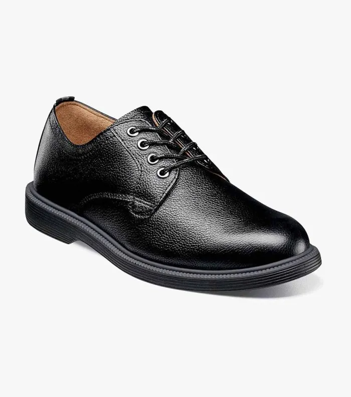 Florsheim Boys Plain Toe Oxford Black Tumbled Kids Kids Casual