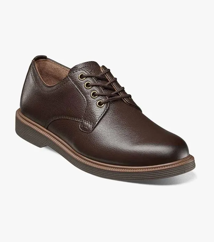 Florsheim Boys Plain Toe Oxford Brown Tumbled Kids Kids Casual