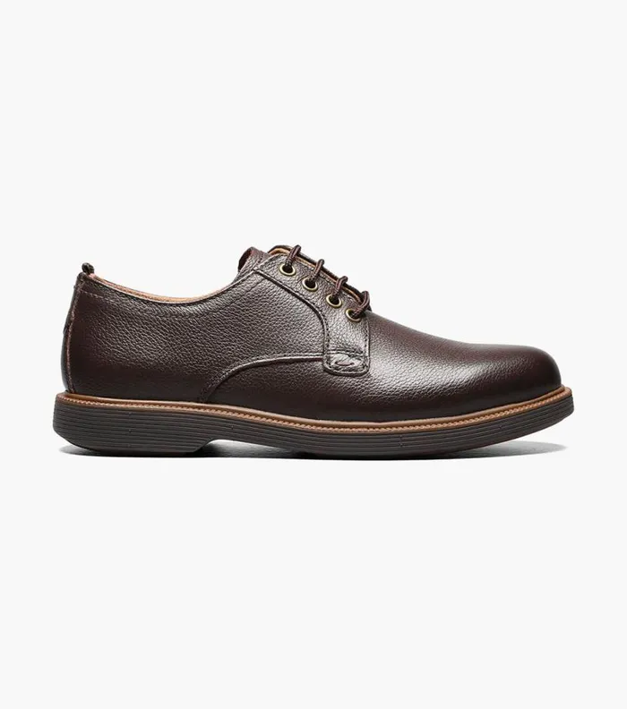 Florsheim Boys Plain Toe Oxford Brown Tumbled Kids Kids Casual