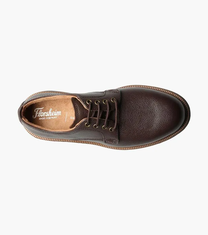 Florsheim Boys Plain Toe Oxford Brown Tumbled Kids Kids Casual