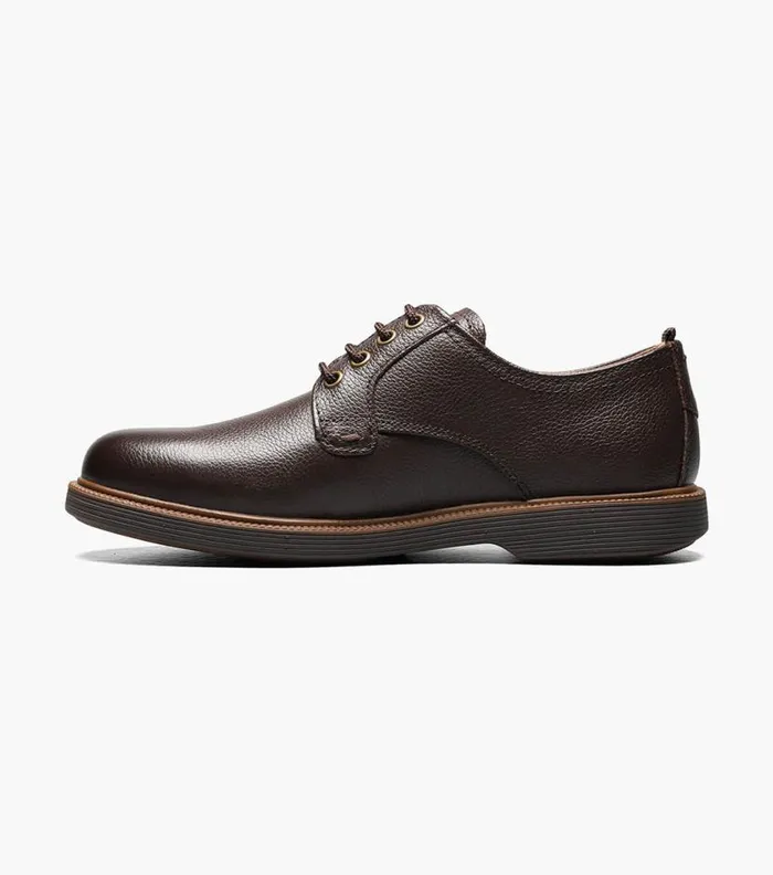 Florsheim Boys Plain Toe Oxford Brown Tumbled Kids Kids Casual