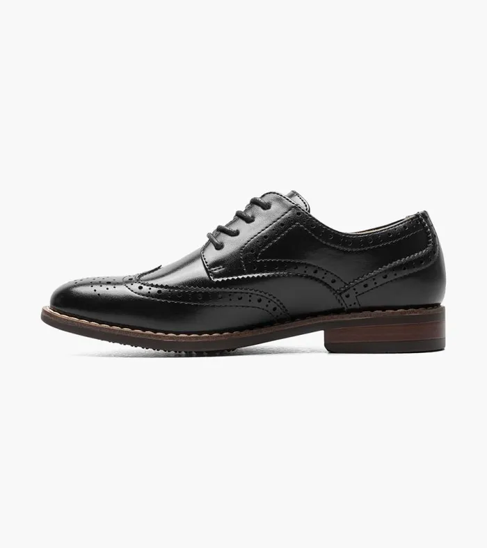 Florsheim Boys Wingtip Oxford Black Kids Kids Dress