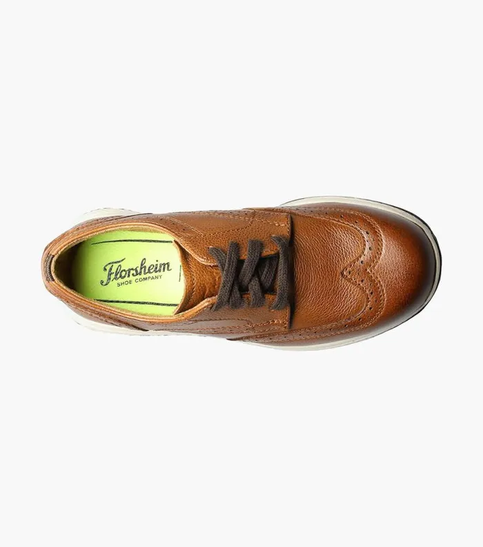 Florsheim Boys Wingtip Oxford Cognac Kids Kids Casual