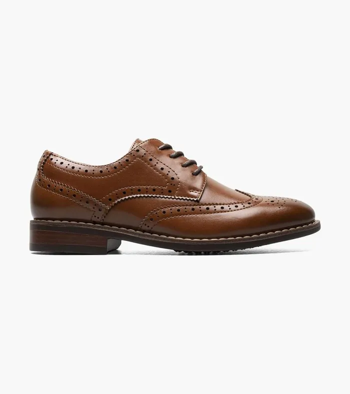 Florsheim Boys Wingtip Oxford Cognac Kids Kids Dress