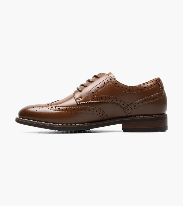 Florsheim Boys Wingtip Oxford Cognac Kids Kids Dress