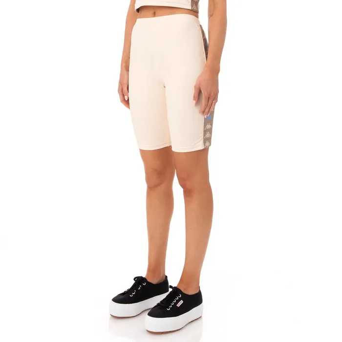 222 Banda Cartin Bike Shorts 8211 Beige Beige Kappa Womens Shorts Gift 4 You