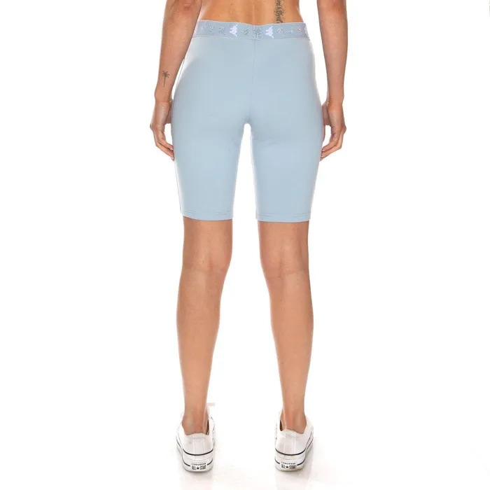 222 Banda Emilana Bike Shorts 8211 Baby Blue White Baby Blue White Kappa Womens Shorts For Sale