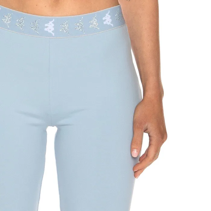 222 Banda Emilana Bike Shorts 8211 Baby Blue White Baby Blue White Kappa Womens Shorts For Sale