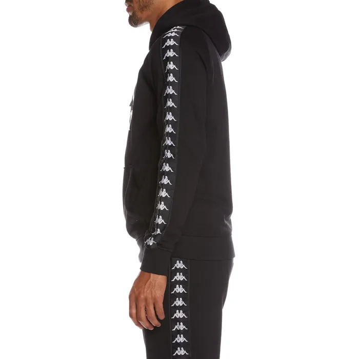 222 Banda Hurtado 2 Hoodie 8211 Black White Black White Kappa Mens Sweatsuits