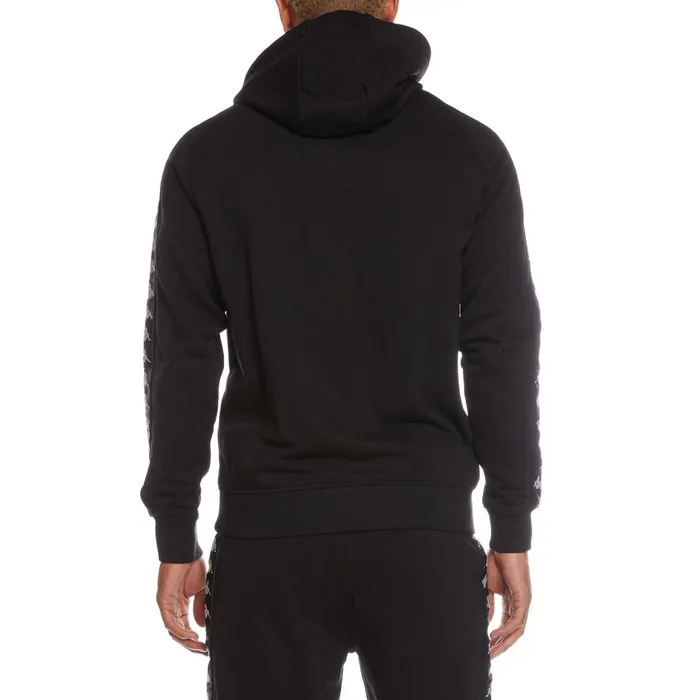 222 Banda Hurtado 2 Hoodie 8211 Black White Black White Kappa Mens Sweatsuits