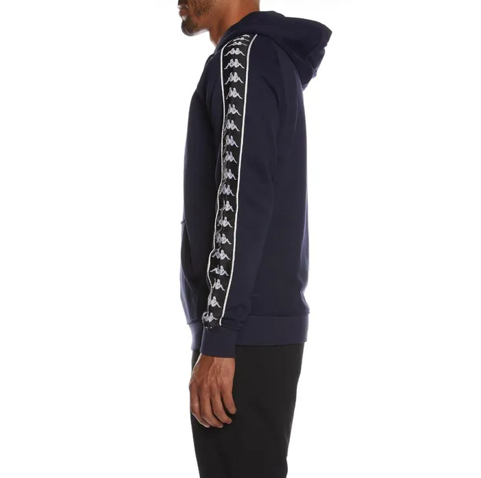 222 Banda Hurtado 2 Hoodie 8211 Navy Black Navy Black Kappa Mens Sweatsuits