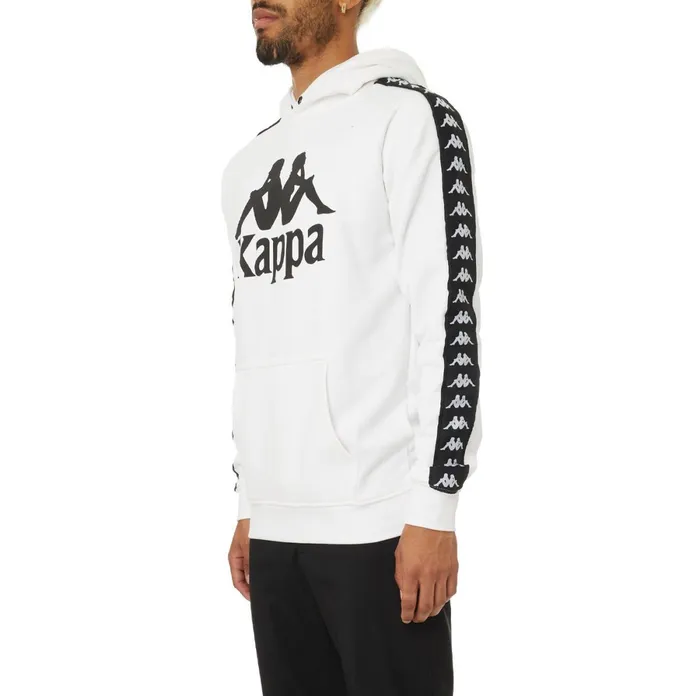 222 Banda Hurtado 2 Hoodie 8211 White Black White Black Kappa Mens Sweatsuits