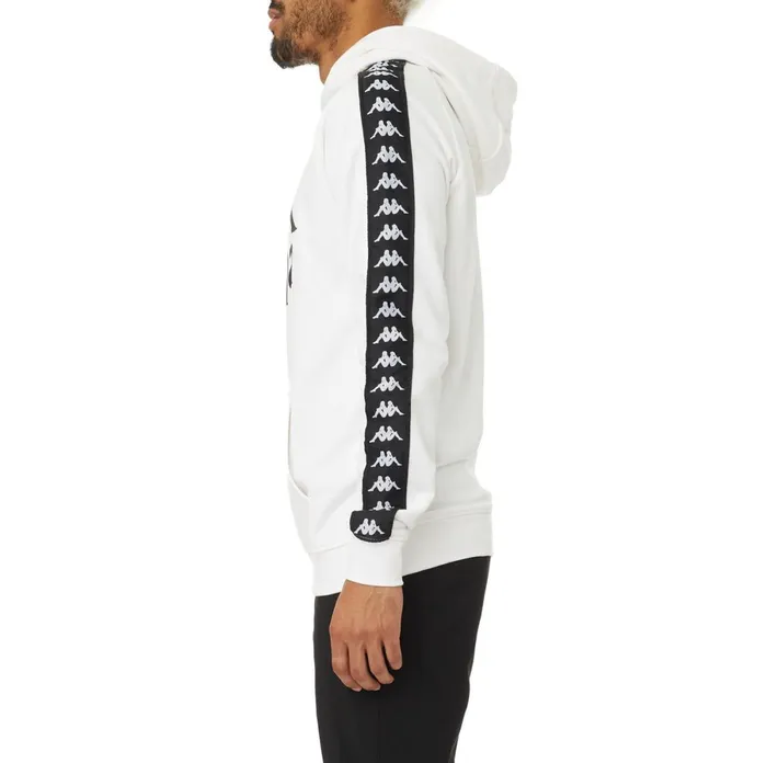 222 Banda Hurtado 2 Hoodie 8211 White Black White Black Kappa Mens Sweatsuits